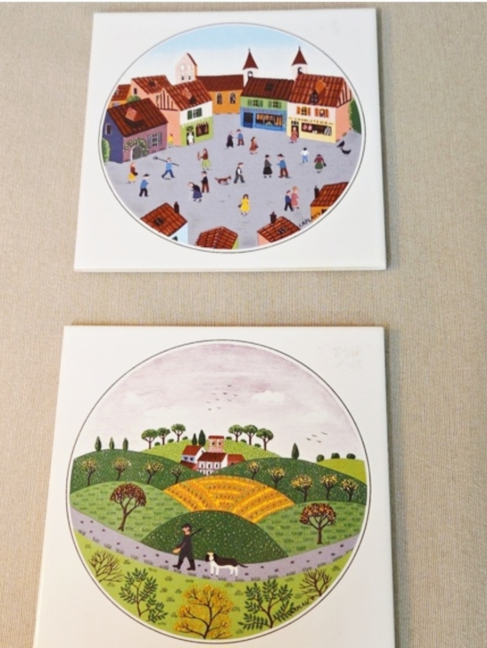 Vileroy & Boch Tile Trivet Squares 6" X 6" Made In France